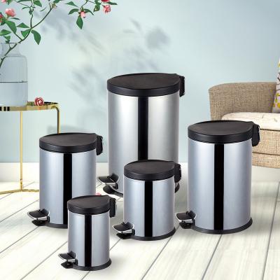  3L Stainless Steel Round Shaped Dustbin . -gz . Yuegao .